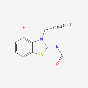 molecular formula C12H9FN2OS B2700004 (Z)-N-(4-氟-3-(丙-2-炔-1-基)苯并[d]噻唑-2(3H)-基)乙酰胺 CAS No. 865248-79-9