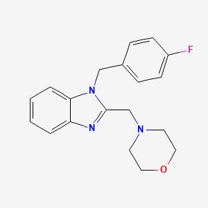 molecular formula C19H20FN3O B2700010 1-(4-氟苄基)-2-(吗啉-4-基甲基)-1H-苯并咪唑 CAS No. 915935-41-0