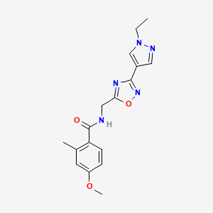 N-((3-(1-ethyl-1H-pyrazol-4-yl)-1,2,4-oxadiazol-5-yl)methyl)-4-methoxy-2-methylbenzamide