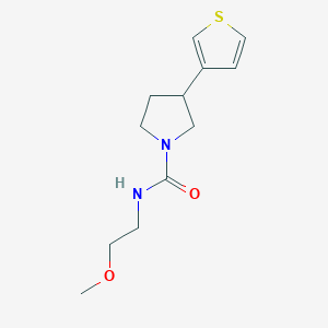 N-(2-methoxyethyl)-3-(thiophen-3-yl)pyrrolidine-1-carboxamide