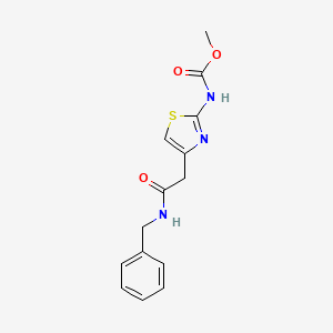 molecular formula C14H15N3O3S B2700018 甲基(4-(2-(苄基氨基)-2-氧代乙基)噻唑-2-基)碳酸甲酯 CAS No. 946283-75-6