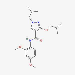 molecular formula C20H29N3O4 B2700024 N-(2,4-dimethoxyphenyl)-3-isobutoxy-1-isobutyl-1H-pyrazole-4-carboxamide CAS No. 1014070-45-1