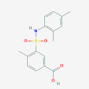 molecular formula C16H17NO4S B2700026 3-[(2,4-二甲基苯基)磺酰基]-4-甲基苯甲酸 CAS No. 884990-58-3