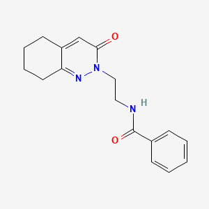 molecular formula C17H19N3O2 B2700027 N-(2-(3-oxo-5,6,7,8-tetrahydrocinnolin-2(3H)-yl)ethyl)benzamide CAS No. 2034562-55-3