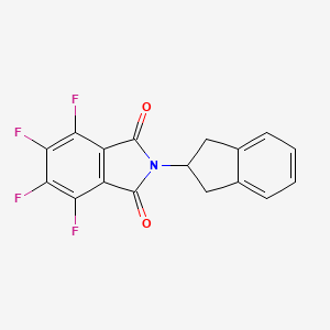 molecular formula C17H9F4NO2 B2700028 2-(2,3-dihydro-1H-inden-2-yl)-4,5,6,7-tetrafluoroisoindole-1,3-dione CAS No. 194225-50-8