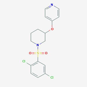 molecular formula C16H16Cl2N2O3S B2700032 4-((1-((2,5-二氯苯基)磺酰基)哌啶-3-基)氧基)吡啶 CAS No. 2034619-38-8