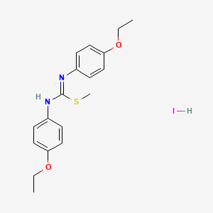 molecular formula C18H23IN2O2S B2700045 Methyl N,N'-bis(4-ethoxyphenyl)carbamimidothioate;hydroiodide CAS No. 4983-91-9