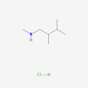 molecular formula C7H18ClN B2700048 N,2,3-Trimethylbutan-1-amine;hydrochloride CAS No. 2375270-11-2