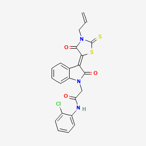 2-[(3Z)-3-(3-Allyl-4-oxo-2-thioxo-1,3-thiazolidin-5-ylidene)-2-oxo-2,3-dihydro-1H-indol-1-YL]-N-(2-chlorophenyl)acetamide