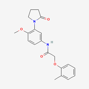 molecular formula C20H22N2O4 B2700061 N-(4-methoxy-3-(2-oxopyrrolidin-1-yl)phenyl)-2-(o-tolyloxy)acetamide CAS No. 941890-12-6