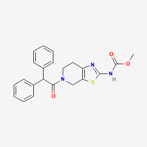 molecular formula C22H21N3O3S B2700066 Methyl (5-(2,2-diphenylacetyl)-4,5,6,7-tetrahydrothiazolo[5,4-c]pyridin-2-yl)carbamate CAS No. 1421442-57-0