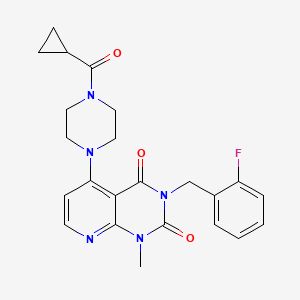 5-(4-(cyclopropanecarbonyl)piperazin-1-yl)-3-(2-fluorobenzyl)-1-methylpyrido[2,3-d]pyrimidine-2,4(1H,3H)-dione