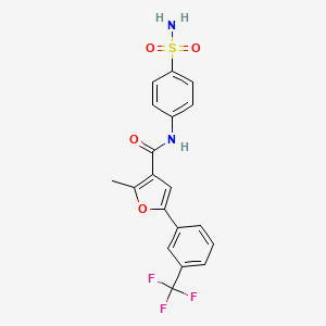 2-methyl-N-(4-sulfamoylphenyl)-5-(3-(trifluoromethyl)phenyl)furan-3-carboxamide