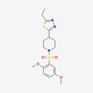 1-(2,5-dimethoxybenzenesulfonyl)-4-(5-ethyl-1,3,4-thiadiazol-2-yl)piperidine