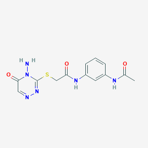 N-(3-acetamidophenyl)-2-((4-amino-5-oxo-4,5-dihydro-1,2,4-triazin-3-yl)thio)acetamide