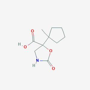 molecular formula C10H15NO4 B2700102 5-(1-Methylcyclopentyl)-2-oxo-1,3-oxazolidine-5-carboxylic acid CAS No. 2248337-44-0