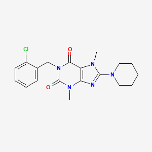 B2700113 1-(2-chlorobenzyl)-3,7-dimethyl-8-(piperidin-1-yl)-1H-purine-2,6(3H,7H)-dione CAS No. 369606-58-6