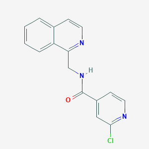 molecular formula C16H12ClN3O B2700121 2-chloro-N-[(isoquinolin-1-yl)methyl]pyridine-4-carboxamide CAS No. 1118868-86-2