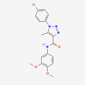 molecular formula C18H17BrN4O3 B2700126 1-(4-bromophenyl)-N-(3,4-dimethoxyphenyl)-5-methyl-1H-1,2,3-triazole-4-carboxamide CAS No. 895648-63-2