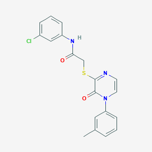 molecular formula C19H16ClN3O2S B2700148 N-(3-chlorophenyl)-2-{[4-(3-methylphenyl)-3-oxo-3,4-dihydropyrazin-2-yl]sulfanyl}acetamide CAS No. 932538-97-1