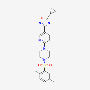 5-Cyclopropyl-3-(6-(4-((2,5-dimethylphenyl)sulfonyl)piperazin-1-yl)pyridin-3-yl)-1,2,4-oxadiazole