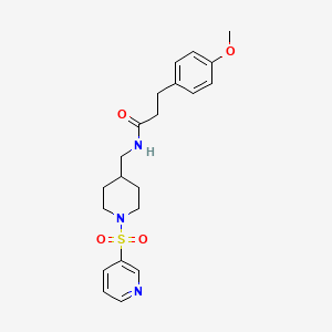molecular formula C21H27N3O4S B2700158 3-(4-methoxyphenyl)-N-((1-(pyridin-3-ylsulfonyl)piperidin-4-yl)methyl)propanamide CAS No. 1428351-03-4