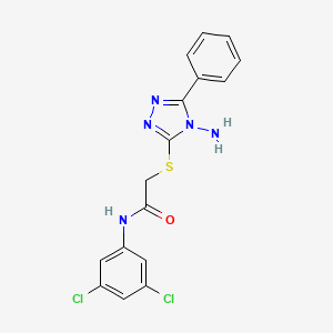 molecular formula C16H13Cl2N5OS B2700159 2-((4-amino-5-phenyl-4H-1,2,4-triazol-3-yl)thio)-N-(3,5-dichlorophenyl)acetamide CAS No. 577988-35-3