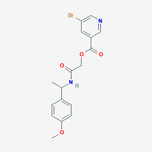 2-{[1-(4-Methoxyphenyl)ethyl]amino}-2-oxoethyl 5-bromopyridine-3-carboxylate