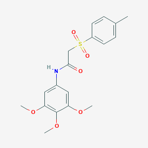 molecular formula C18H21NO6S B270017 2-[(4-methylphenyl)sulfonyl]-N-(3,4,5-trimethoxyphenyl)acetamide 