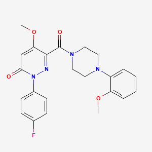 molecular formula C23H23FN4O4 B2700178 2-(4-fluorophenyl)-5-methoxy-6-(4-(2-methoxyphenyl)piperazine-1-carbonyl)pyridazin-3(2H)-one CAS No. 921539-57-3