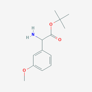 molecular formula C13H19NO3 B2700179 Tert-butyl 2-amino-2-(3-methoxyphenyl)acetate CAS No. 2248267-47-0