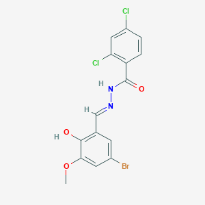 N'-[(1E)-(5-bromo-2-hydroxy-3-methoxyphenyl)methylidene]-2,4-dichlorobenzohydrazide