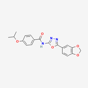 N-(5-(benzo[d][1,3]dioxol-5-yl)-1,3,4-oxadiazol-2-yl)-4-isopropoxybenzamide