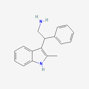 molecular formula C17H18N2 B2700200 2-(2-methyl-1H-indol-3-yl)-2-phenylethanamine CAS No. 111091-84-0