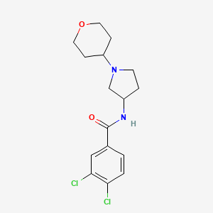 3,4-Dichloro-N-[1-(oxan-4-yl)pyrrolidin-3-yl]benzamide