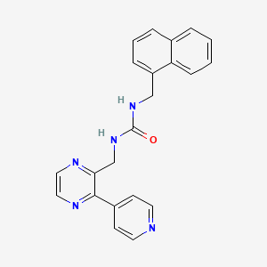 molecular formula C22H19N5O B2700210 1-[(Naphthalen-1-yl)methyl]-3-{[3-(pyridin-4-yl)pyrazin-2-yl]methyl}urea CAS No. 2034618-56-7