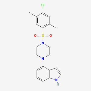 molecular formula C20H22ClN3O2S B2700218 4-{4-[(4-chloro-2,5-dimethylphenyl)sulfonyl]piperazino}-1H-indole CAS No. 256458-62-5