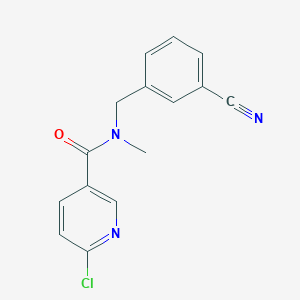 6-chloro-N-[(3-cyanophenyl)methyl]-N-methylpyridine-3-carboxamide