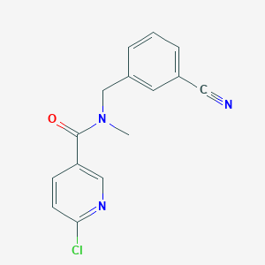 molecular formula C15H12ClN3O B2700222 6-chloro-N-[(3-cyanophenyl)methyl]-N-methylpyridine-3-carboxamide CAS No. 1119198-83-2