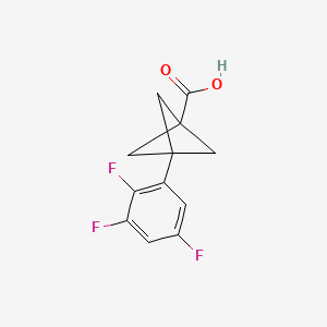 molecular formula C12H9F3O2 B2700223 3-(2,3,5-Trifluorophenyl)bicyclo[1.1.1]pentane-1-carboxylic acid CAS No. 2287339-88-0