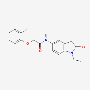 molecular formula C18H17FN2O3 B2700231 N-(1-ethyl-2-oxoindolin-5-yl)-2-(2-fluorophenoxy)acetamide CAS No. 921773-85-5