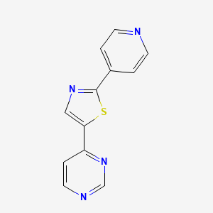 4-[2-(Pyridin-4-yl)-1,3-thiazol-5-yl]pyrimidine