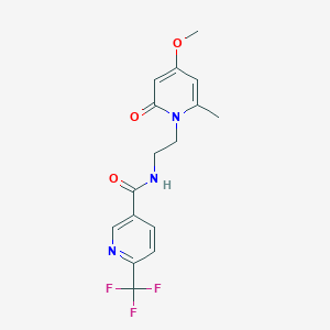 N-(2-(4-methoxy-6-methyl-2-oxopyridin-1(2H)-yl)ethyl)-6-(trifluoromethyl)nicotinamide