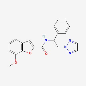 7-methoxy-N-(1-phenyl-2-(2H-1,2,3-triazol-2-yl)ethyl)benzofuran-2-carboxamide