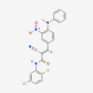 (E)-2-cyano-N-(2,5-dichlorophenyl)-3-[4-(N-methylanilino)-3-nitrophenyl]prop-2-enamide