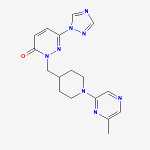 2-{[1-(6-methylpyrazin-2-yl)piperidin-4-yl]methyl}-6-(1H-1,2,4-triazol-1-yl)-2,3-dihydropyridazin-3-one