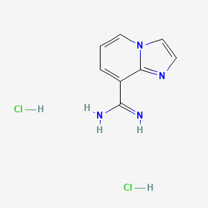 molecular formula C8H10Cl2N4 B2700264 Imidazo[1,2-a]pyridine-8-carboximidamide;dihydrochloride CAS No. 2413898-71-0
