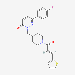 (E)-6-(4-fluorophenyl)-2-((1-(3-(thiophen-2-yl)acryloyl)piperidin-4-yl)methyl)pyridazin-3(2H)-one