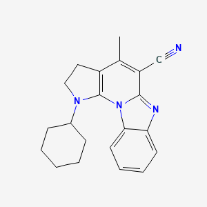 1-cyclohexyl-4-methyl-2,3-dihydro-1H-pyrrolo[3',2':5,6]pyrido[1,2-a]benzimidazole-5-carbonitrile