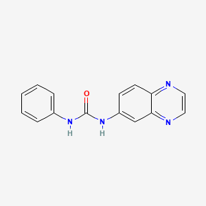 molecular formula C15H12N4O B2700275 N-phenyl-N'-(6-quinoxalinyl)urea CAS No. 177264-55-0